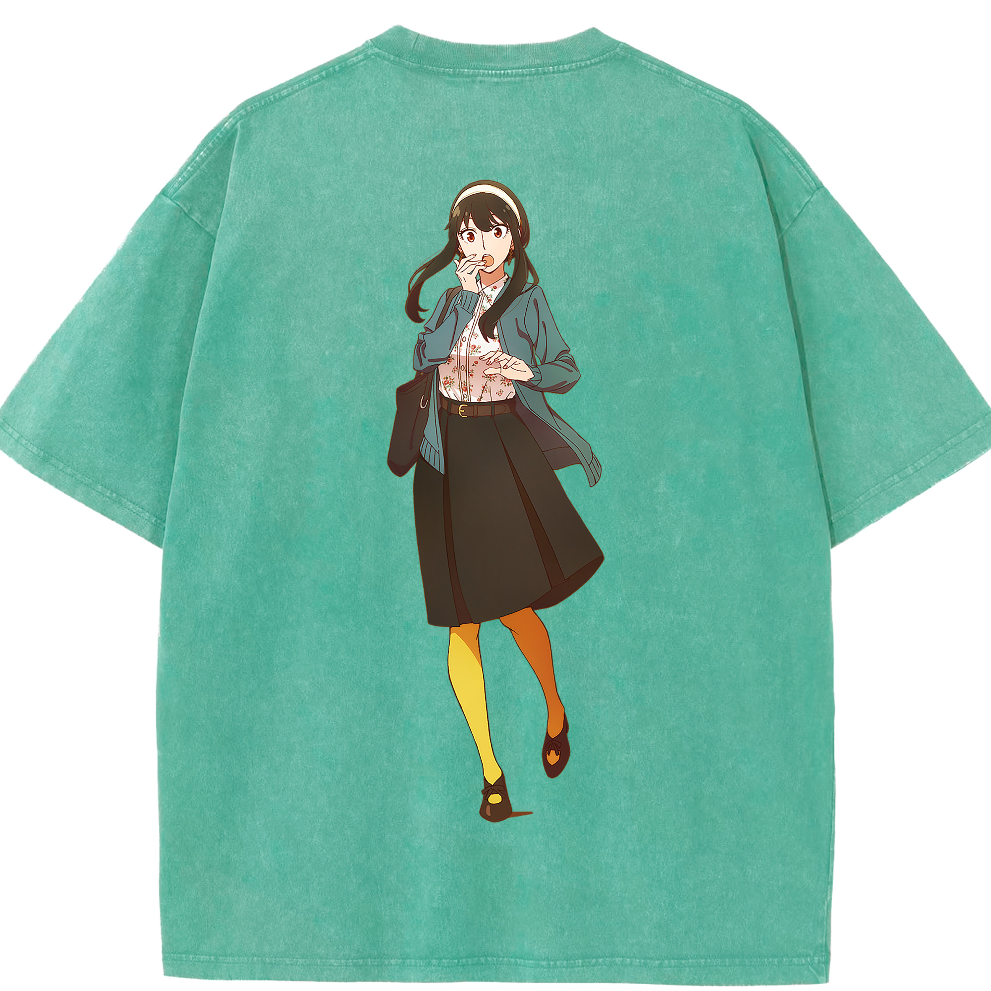 （画像用） SPY×FAMILY间谍家家酒 綿100% ヴィンテージ風 半袖Tシャツ（背面プリント）